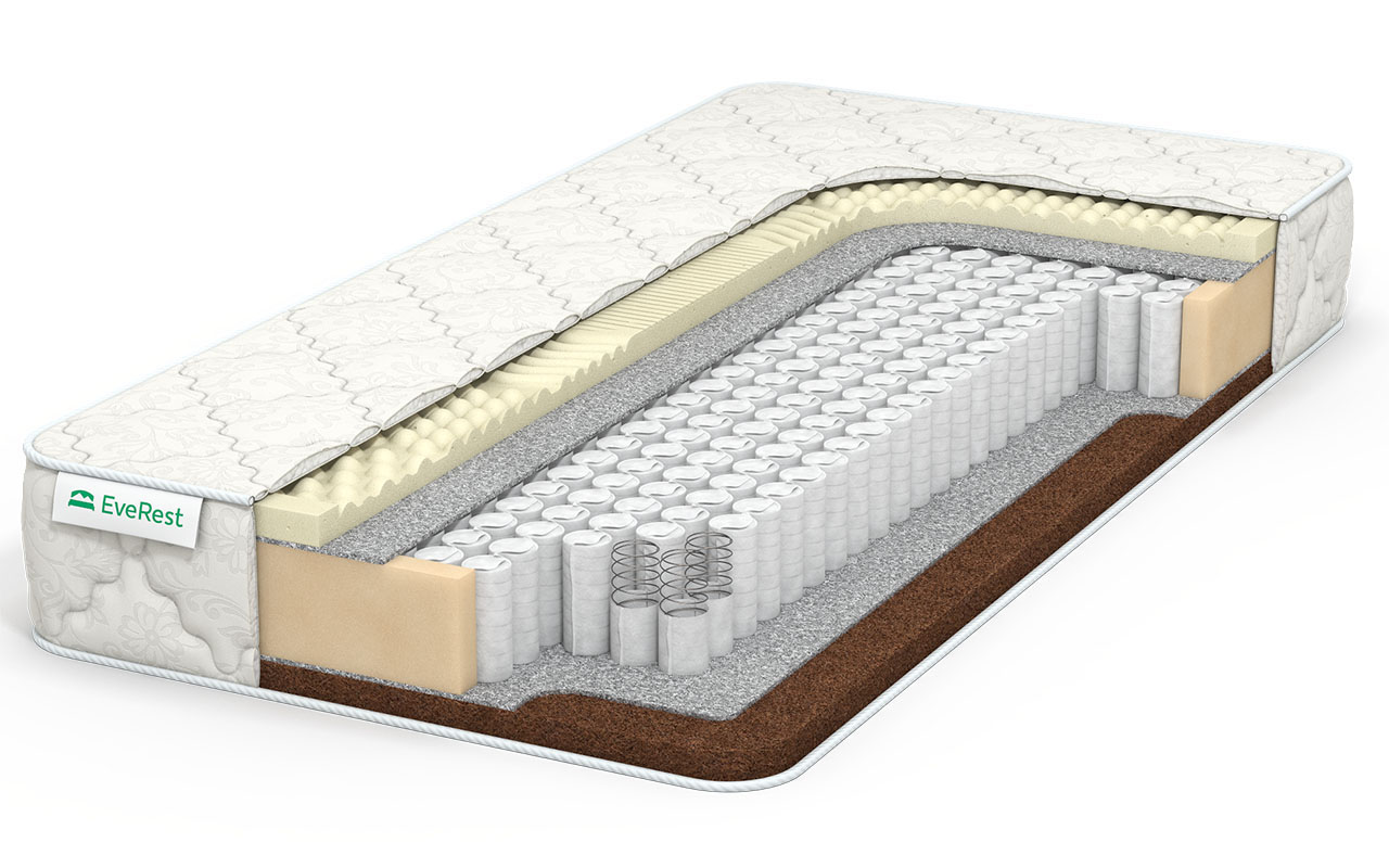 матрас Everest Ту-Вэй Кокос латекс 7 зон TFK 1 Everest Ту-Вэй Кокос латекс 7 зон TFK
